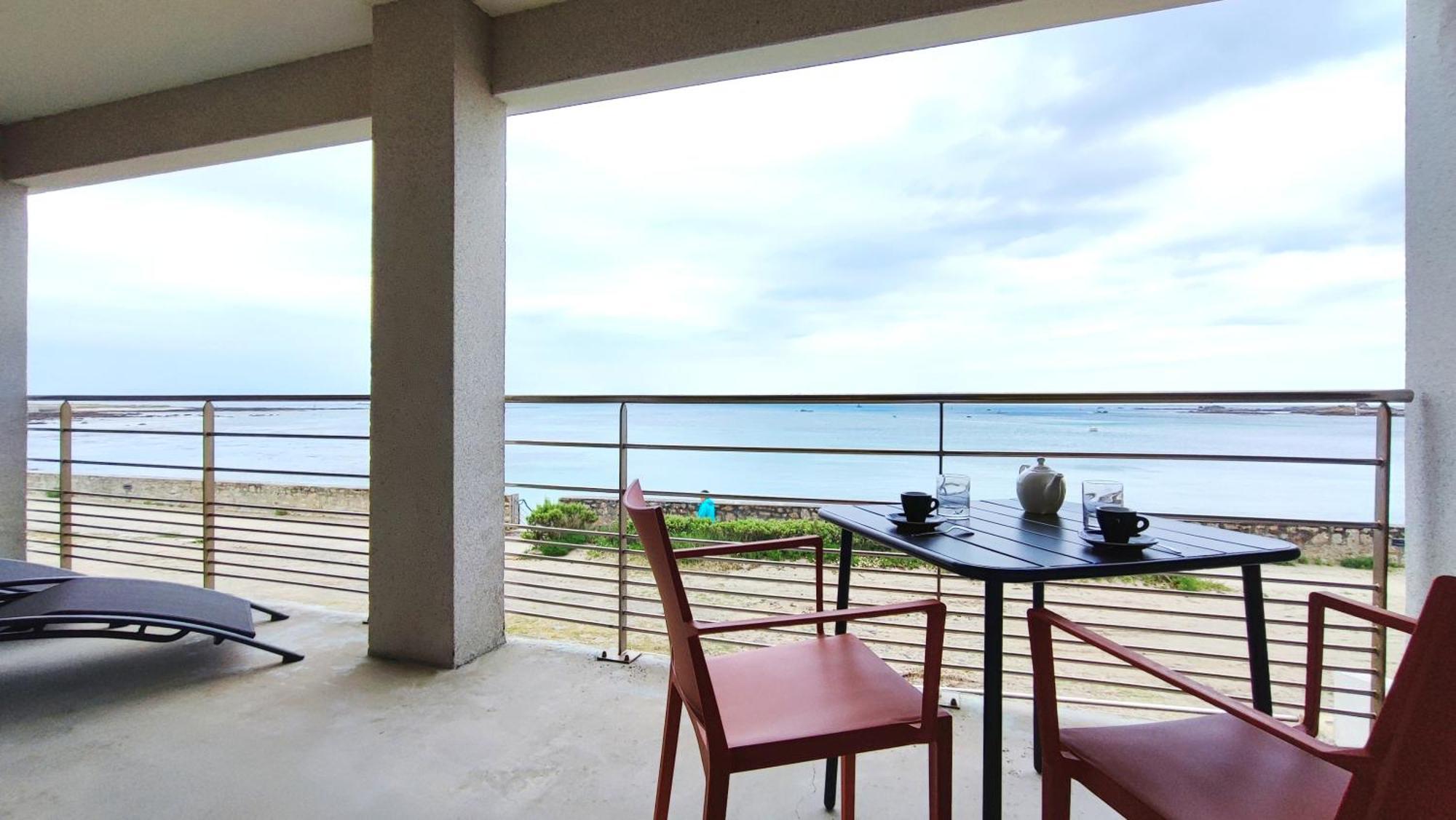 Reve Bleu - Vue Mer Exceptionnelle - Wifi - Draps Et Serviettes Inclus - Balcon Avec Mobilier De Jardin Penmarcʼh المظهر الخارجي الصورة